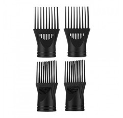 Healifty 4Pcs 블로우 건조기 빗 부착물 헤어 스타일링 살롱 도구 용 공기 건조기 송풍기 집중 장치 노즐 브러시 부착물 (검은색)