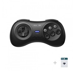 8Bitdo M30 무선 블루투스 컨트롤러 레트로 게임패드(스위치, PC Windows, MacOS, Android, Raspberry Pi, Sega Genesis 및 Sega Mega Drive 스타일 포함)(검은색)
