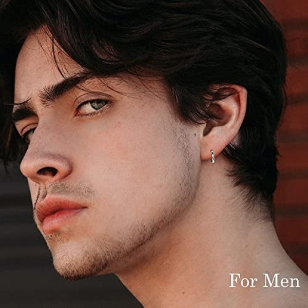 LOLIAS 4 쌍 14K 골드 도금 소형 후프 귀걸이 여성용 남성용 CZ Huggies 귀걸이 저자 극성 연골 소형 후프 귀걸이 피어싱 6 mm 8 mm 10 mm 12 mm