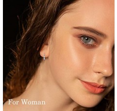 LOLIAS 4 쌍 14K 골드 도금 소형 후프 귀걸이 여성용 남성용 CZ Huggies 귀걸이 저자 극성 연골 소형 후프 귀걸이 피어싱 6 mm 8 mm 10 mm 12 mm