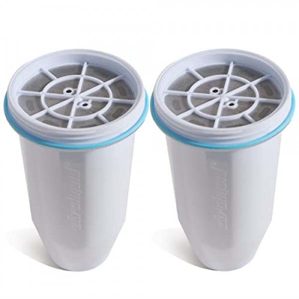 zeroliquid ZR-001, ZR-017, ZR-004 투수 및 디스펜서용 교체용 정수 필터, 0 TDS용 고급 6단계 여과 시스템, 납, 염소, 불화물, PFOA/PFOS 제거(2팩)