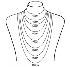 Aka Gioielli® - 코드 체인 3 mm 925 스털링 실버 로듐 도금 - 남성용 여성용 목걸이 길이: 45 50 55 60 70 80 cm