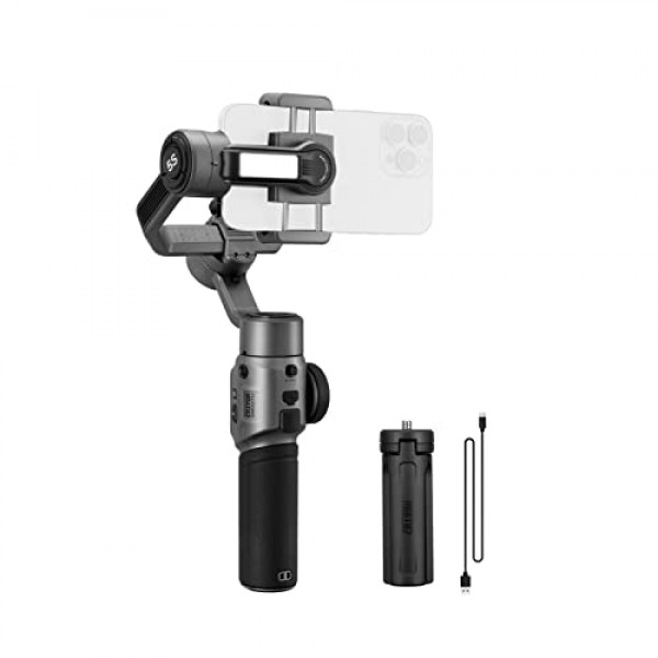 Zhiyun Smooth 5S 그레이 짐벌 안정기 for iPhone 14 13 12 11 SE XS XR X 8 Pro Max Plus 삼성 안드로이드 비디오 YouTube Tiktok Vlogging, Zhiyun Smooth 5 Phone Gimbal 업그레이드 버전