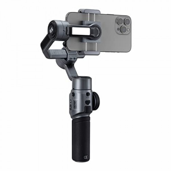 Zhiyun Smooth 5S 그레이 짐벌 안정기 for iPhone 14 13 12 11 SE XS XR X 8 Pro Max Plus 삼성 안드로이드 비디오 YouTube Tiktok Vlogging, Zhiyun Smooth 5 Phone Gimbal 업그레이드 버전