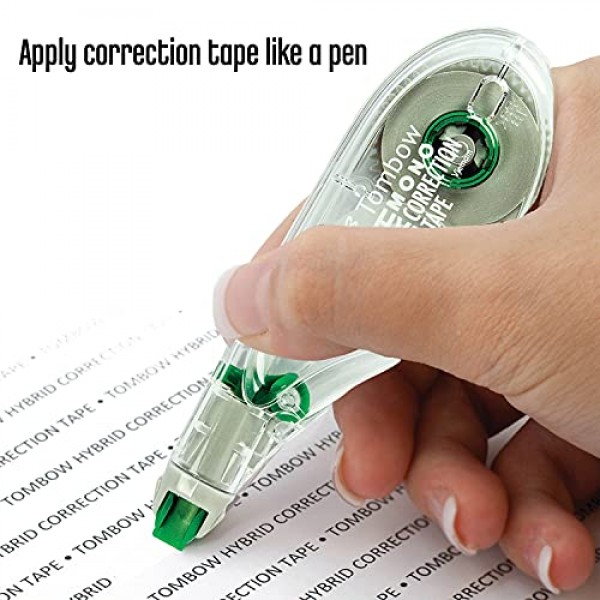 톰보우 68721 MONO 하이브리드 수정 테이프, 10팩. 즉각적인 교정을 위한 사용하기 쉬운 어플리케이터
