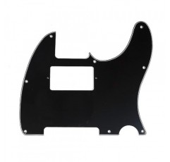 Musiclily 8 홀 기타 텔레캐스터 픽가드 험버커 HH 미국/멕시코 제작 펜더 표준 텔레캐스터 모던 스타일, 3 플라이 블랙