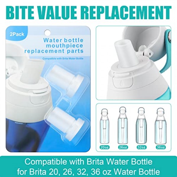 2pcs 물린 밸브 교체, 물병 마우스피스 교체 물 밸브 Brita 필터 물병 교체 용 Brita 필터링 된 물병 교체와 호환 가능