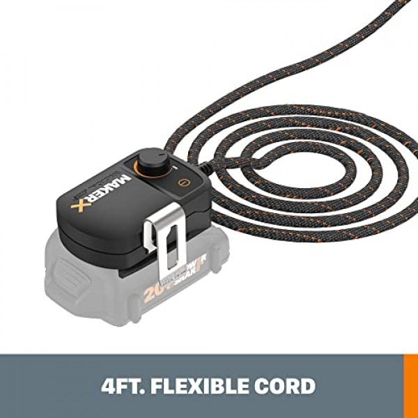 Worx WA7151 20V MAKERX HubX USB 포트가 있는 전원 및 도구 어댑터