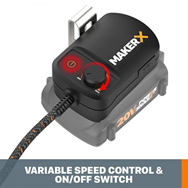 Worx WA7151 20V MAKERX HubX USB 포트가 있는 전원 및 도구 어댑터