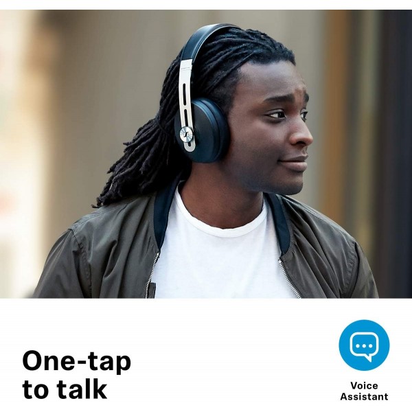 Sennheiser Momentum Wireless 3 리퍼브 상품 - 자동 온/오프, 스마트 일시 중지 및 Smart Control 앱이 있는 노이즈 캔슬링 헤드폰, Alexa 통합 블랙