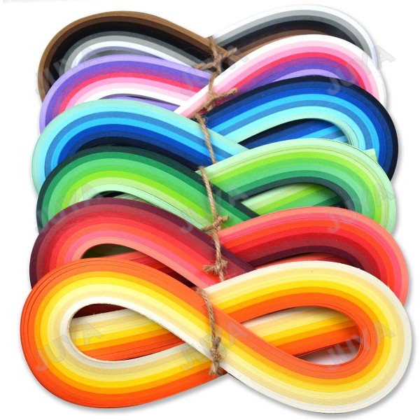 JUYA 페이퍼 퀼링 세트 54cm 길이 최대 42색 6개 (42색, 폭 5mm) 42색 폭 5mm