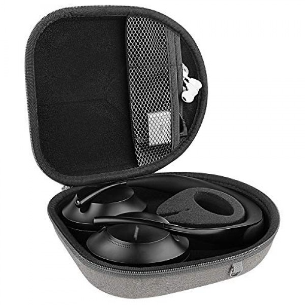 Huawei Freebuds Studio와 호환되는 Geekria Shield 헤드폰 케이스, Anker Space Q45, Q35, Q30, Life Q20, Q20i 케이스의 Soundcore, 교체용 하드 쉘 여행용 가방(밝은 갈색)