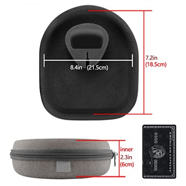 Huawei Freebuds Studio와 호환되는 Geekria Shield 헤드폰 케이스, Anker Space Q45, Q35, Q30, Life Q20, Q20i 케이스의 Soundcore, 교체용 하드 쉘 여행용 가방(밝은 갈색)