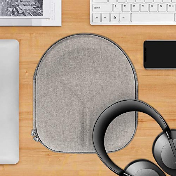 Huawei Freebuds Studio와 호환되는 Geekria Shield 헤드폰 케이스, Anker Space Q45, Q35, Q30, Life Q20, Q20i 케이스의 Soundcore, 교체용 하드 쉘 여행용 가방(밝은 갈색)