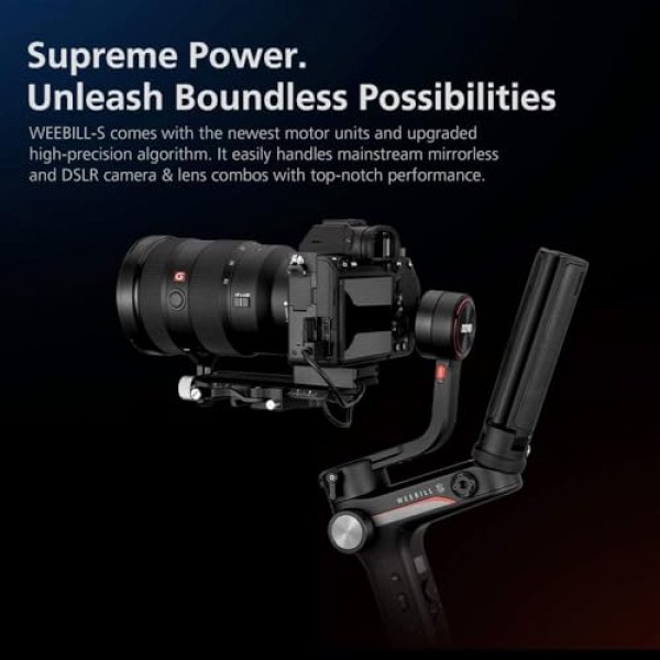 Zhi yun Weebill S 미러리스 및 DSLR 카메라용 짐벌 안정기, Canon 5DIV 5DIII EOS R Sony A7M3 A7R3 A7 III A9 Panasonic S1 GH5s Nikon Z6, 3축 핸드헬드 카메라 짐벌