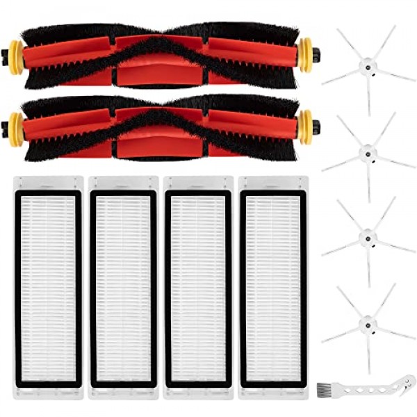Xiaomi Roborock E4, S4, S4 Max, S45 Max, S5, S5 Max, S6, S65, S6 MaxV, S6 순수 로봇 진공 청소기 - 추가 청소 브러시용 BlueStars 초 내구성 교체 액세서리 부품 키트