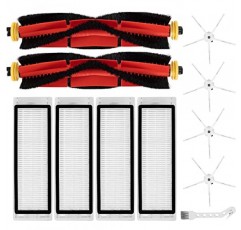 Xiaomi Roborock E4, S4, S4 Max, S45 Max, S5, S5 Max, S6, S65, S6 MaxV, S6 순수 로봇 진공 청소기 - 추가 청소 브러시용 BlueStars 초 내구성 교체 액세서리 부품 키트