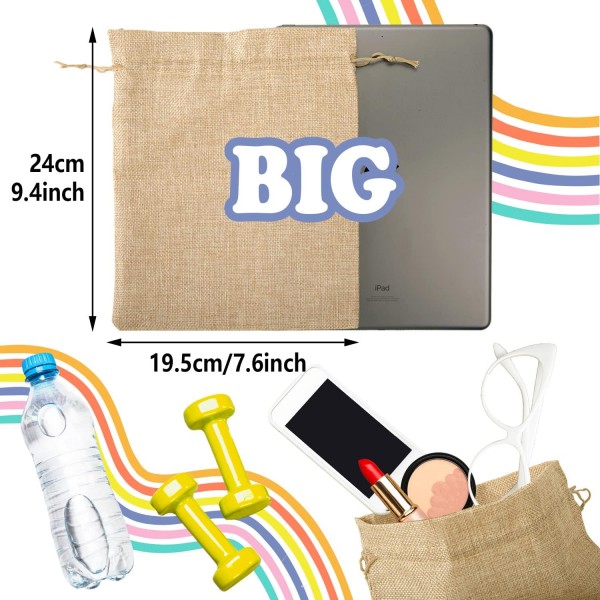 Alintor 페넌트 체인 야외 비바람에 견디는, 5 조각 페넌트 체인 + 황마 가방, 60pcs 모조 리넨 페넌트, 깃발 외부 화환 생일, 학교 등록 장식 1712.5 cm