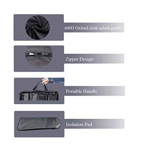 Retevis 양방향 라디오 휴대용 케이스, 휴대용 파우치 호환 H-777 RT22 RT22S RT21RT68 RT29 Baofeng Motorola Midland pxton 워키 토키 야외 보관 여행용 핸드백(1팩)