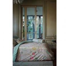 PIP 스튜디오 침대 린넨 Petites Fleurs 카키 1 이불 커버 135 x 200 cm + 1 베갯잇 80 x 80 cm
