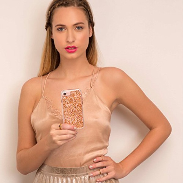 Case-Mate - iPhone 7 Plus 케이스 - Karat - 메탈릭 로즈 골드 하이라이트 - iPhone 7 Plus/6s Plus/6 Plus용 - 로즈 골드