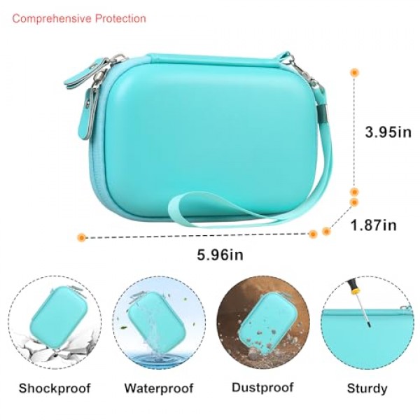 KODAK Step/KODAK Step Slim 무선 모바일 인스턴트 포토 미니 컬러 프린터용 휴대용 케이스, 휴대용 사진 프린터 여행용 홀더 가방. 메쉬 포켓은 잉크가 필요 없는 인화지에 