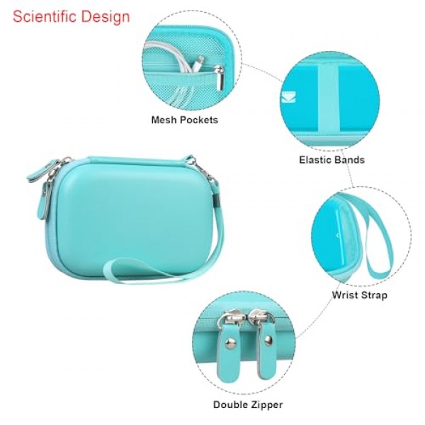 KODAK Step/KODAK Step Slim 무선 모바일 인스턴트 포토 미니 컬러 프린터용 휴대용 케이스, 휴대용 사진 프린터 여행용 홀더 가방. 메쉬 포켓은 잉크가 필요 없는 인화지에 