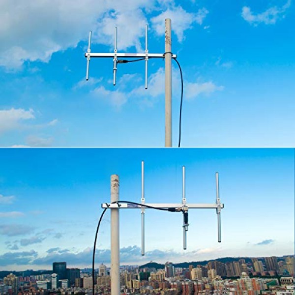 TWAYRDIO 접이식 햄 라디오 야기 안테나 UHF 400-470Mhz 장거리 7dBi 신호 부스터 GMRS 리피터 시스템, HT,Fm 스캐너,433mhz 장치용 방향성 야기 안테나