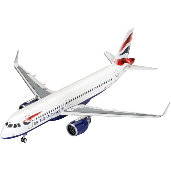 Revell 03840 Airbus A320 neo British Airways 고급 사용자를 위한 충실한 모델 키트, 도색되지 않음