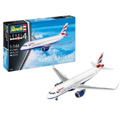 Revell 03840 Airbus A320 neo British Airways 고급 사용자를 위한 충실한 모델 키트, 도색되지 않음