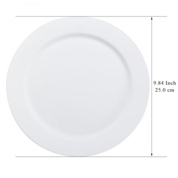 Berglander 흰색 플라스틱 접시 8개 세트 10