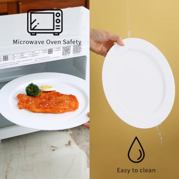 Berglander 흰색 플라스틱 접시 8개 세트 10