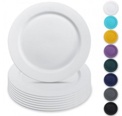 Berglander 흰색 플라스틱 접시 8개 세트 10