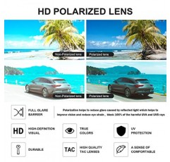 Pro Acme 편광 레트로 클래식 하프 프레임리스 프레임 선글라스 남성 여성