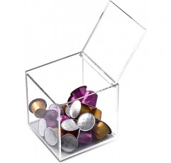 네스프레소 캡슐용 IHAYNER 커피 포드 홀더 Vertuoline 티백 주최자 투명 아크릴 디스펜서