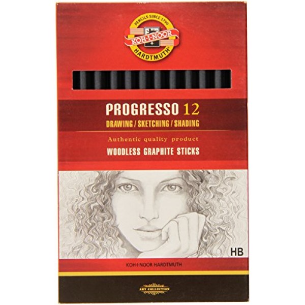 Koh-I-Noor Progresso HB 무공성 흑연 연필(12개입 상자)