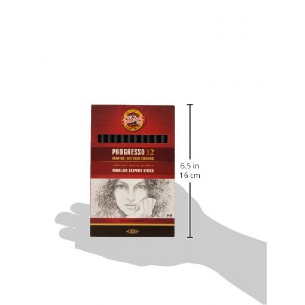 Koh-I-Noor Progresso HB 무공성 흑연 연필(12개입 상자)