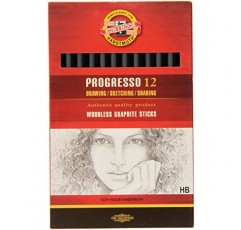 Koh-I-Noor Progresso HB 무공성 흑연 연필(12개입 상자)