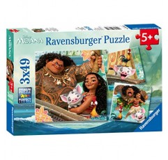 Ravensburger Disney Moana Born To Voyage 어린이를 위한 49피스 직소 퍼즐 – 모든 조각은 독특하고 조각이 완벽하게 맞습니다