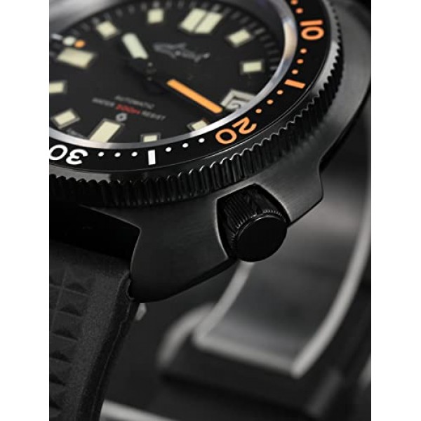 Heimdallr 44mm 스테인레스 스틸 남성용 자동 시계, 사파이어 크리스탈 NH35A 무브먼트 다이브 시계, Super-Luminova C3, 200미터 방수