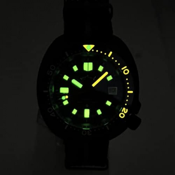 Heimdallr 44mm 스테인레스 스틸 남성용 자동 시계, 사파이어 크리스탈 NH35A 무브먼트 다이브 시계, Super-Luminova C3, 200미터 방수