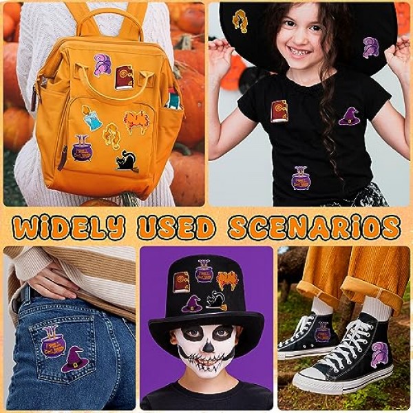 패치에 8PCS 할로윈 아이언 수 놓은 Applique 수리 패치에 바느질 의류 자켓 청바지 바지 드레스 배낭 모자 장식 선물에 대한 DIY 공예 액세서리 (할로윈 8PCS)