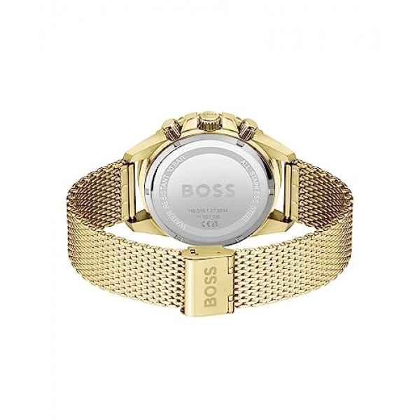 BOSS 남성용 크로노그래프 쿼츠 손목시계 Admiral with mesh 스테인리스 스틸 팔찌