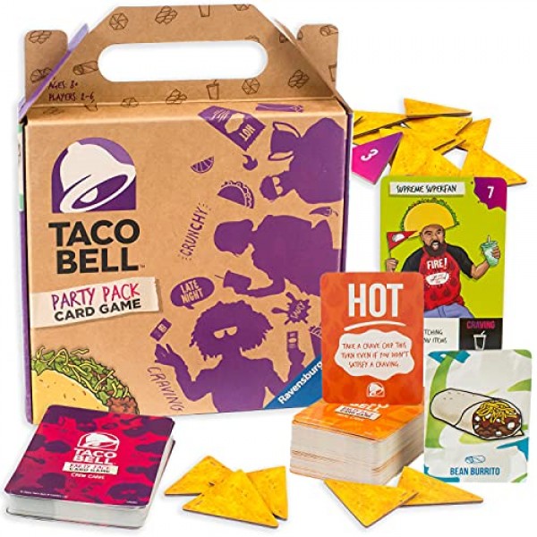 8세 이상을 위한 Ravensburger Taco Bell 파티 팩 카드 게임 - 재미있고 빠른 파티 카드 게임