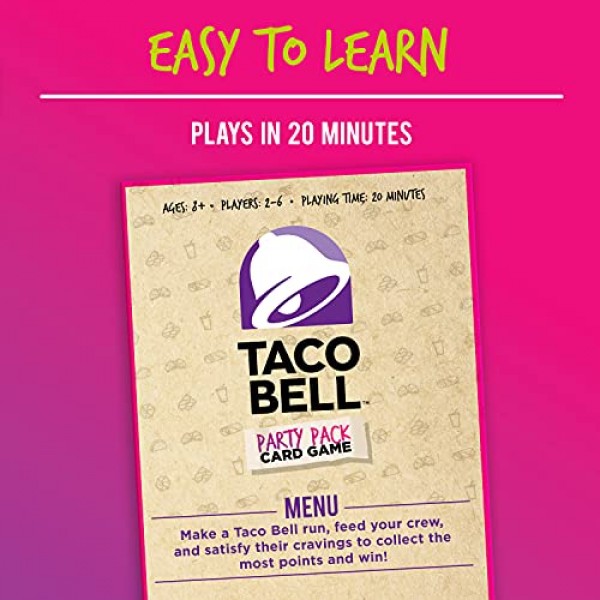 8세 이상을 위한 Ravensburger Taco Bell 파티 팩 카드 게임 - 재미있고 빠른 파티 카드 게임