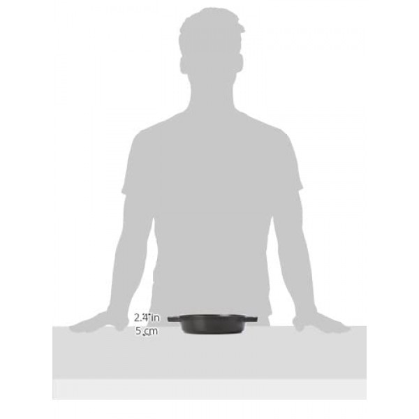 스타우브 손잡이 2개 프라이팬, 20cm, 검정색 주철 이중 손잡이 프라이팬, 20cm, 검정색