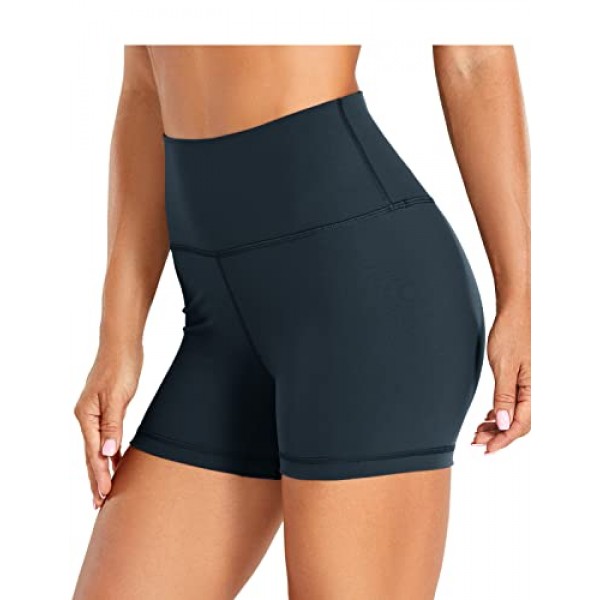 CRZ YOGA 여성용 브러시드 벌거벗은 느낌 바이커 반바지 4'' / 6'' / 8'' - 하이 웨이스트 매트 운동 체육관 러닝 스판덱스 반바지