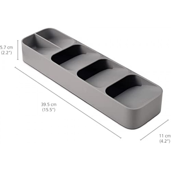 Joseph Joseph DrawerStore 컴팩트 칼붙이 정리함 주방 서랍 트레이, 소형, 회색 & 85120 DrawerStore 주방 서랍 정리함 칼용 칼 블록, 회색