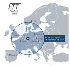 ETT Eco Tech Time Funk Solar ELS-11396-26M 스테인레스 스틸 스트랩, 팔찌가 포함된 여성용 아날로그 시계