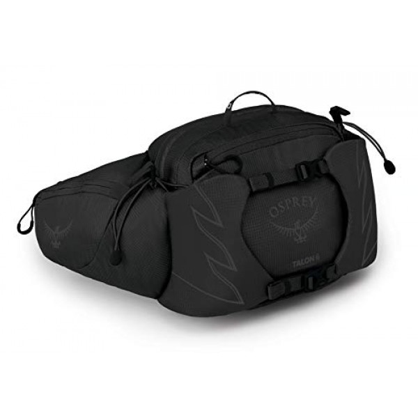 Osprey Talon 6L 남성용 요추 하이킹 허리 팩, 스텔스 블랙